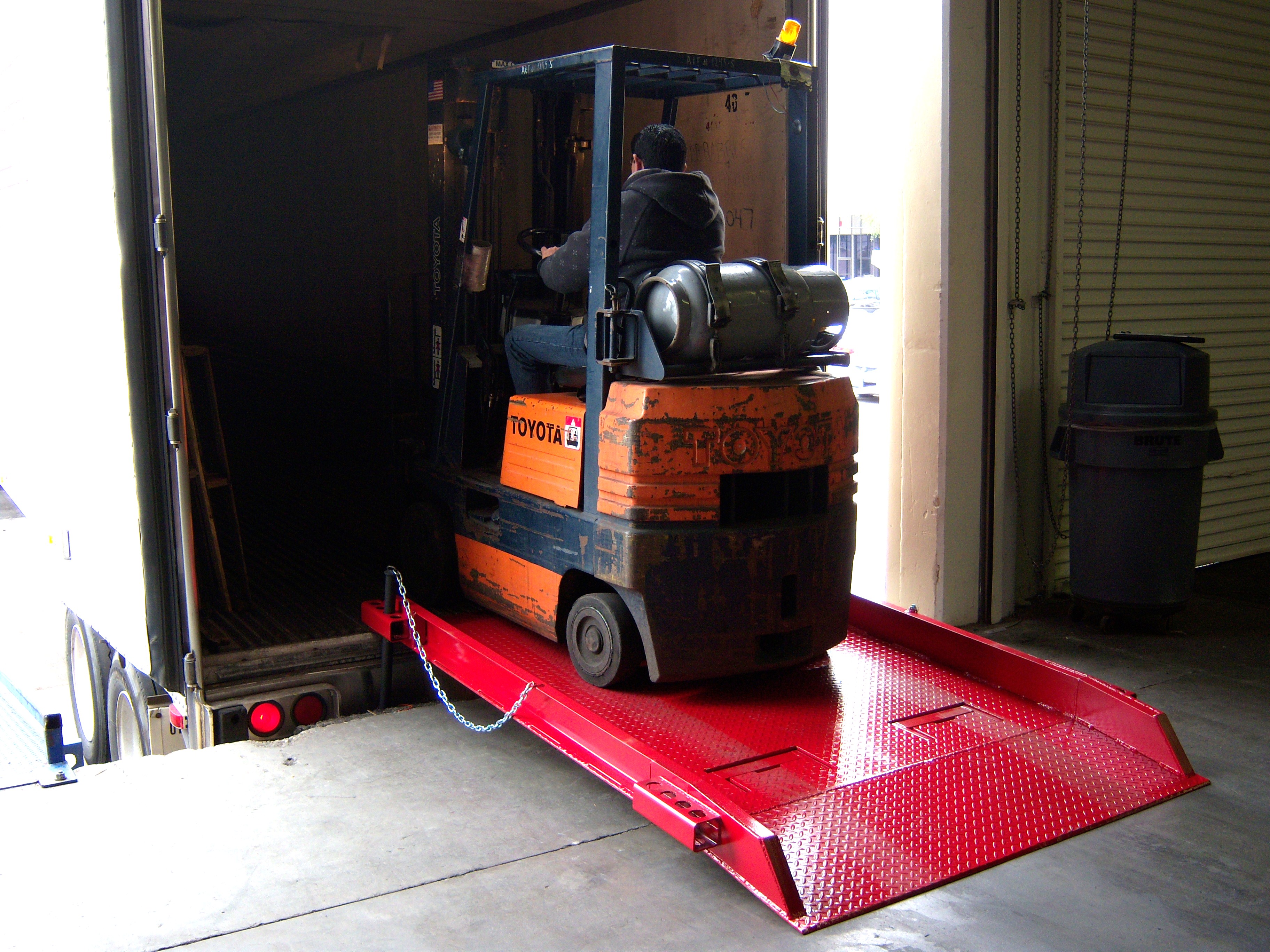 dock loading boards equipment forklift plate plates truck steel bridging dockboard between quote ramps fabrication entering container